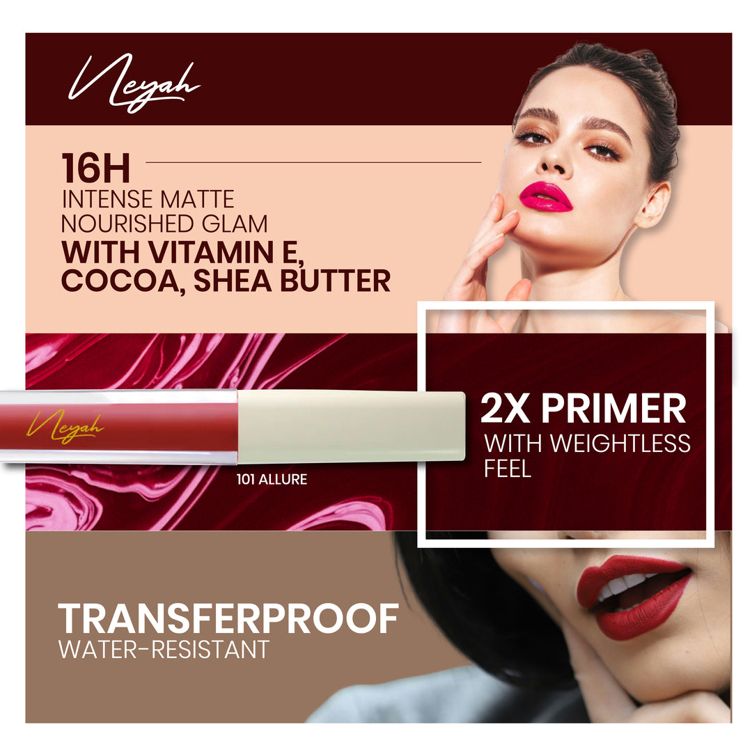 Velvet Luxe Non-Transfer Lipstick – Enriched with Moringa Oil & Vitamin E