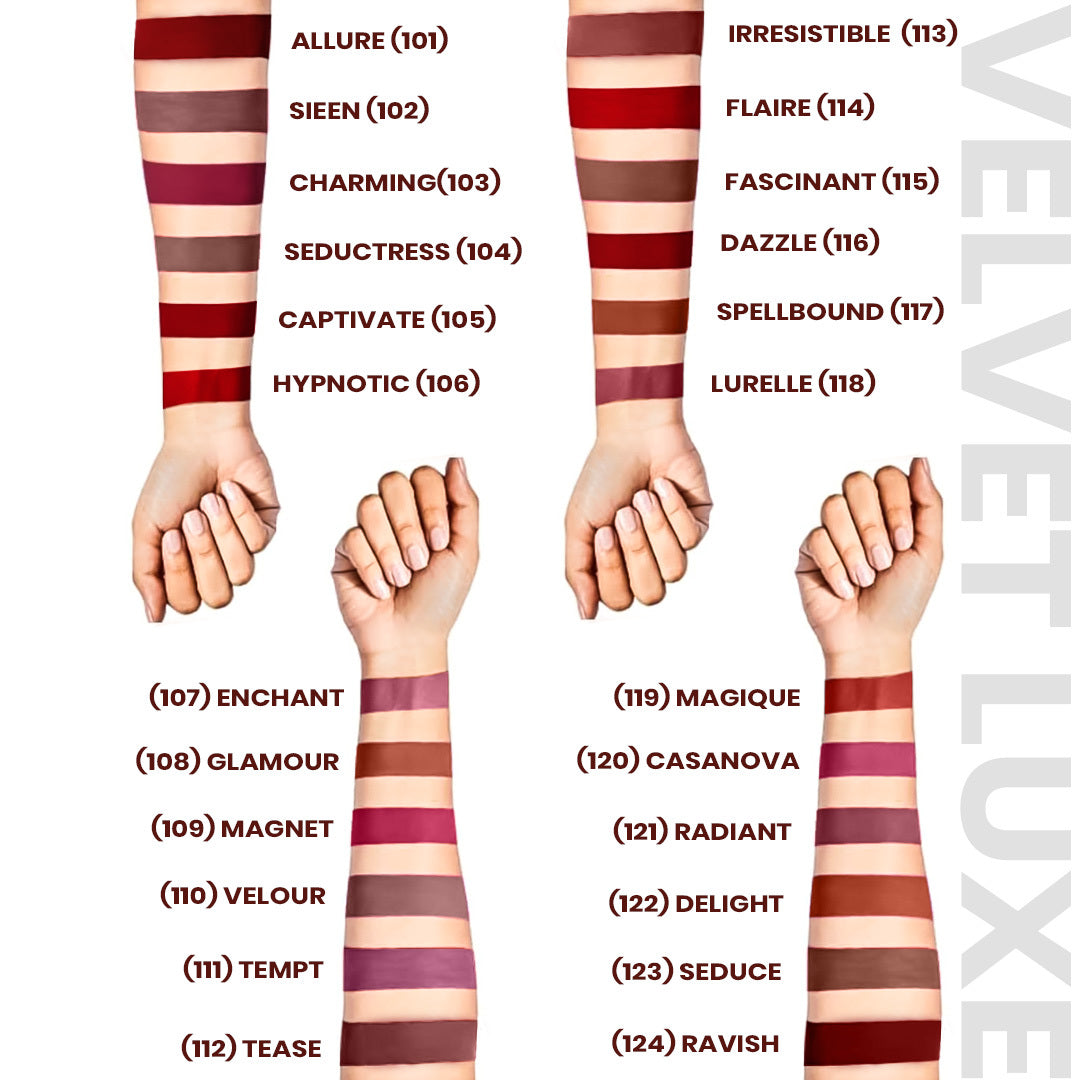 Velvet Luxe Non-Transfer Lipstick – Enriched with Moringa Oil & Vitamin E