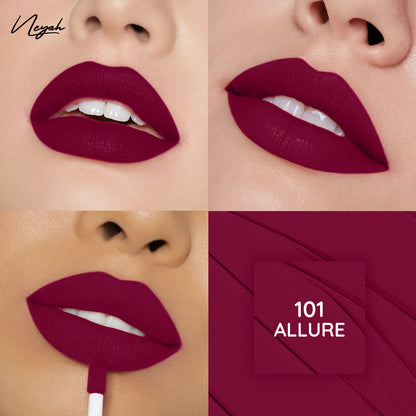 Velvet Luxe Matte Slay Non-Transfer Lipstick – Enriched with Moringa Oil & Vitamin E