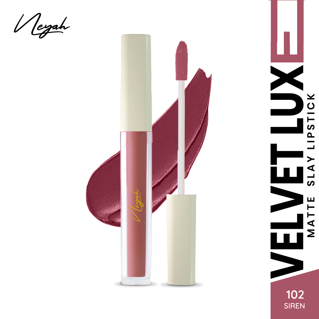 Velvet Luxe Matte Slay Non-Transfer Lipstick – Enriched with Moringa Oil & Vitamin E