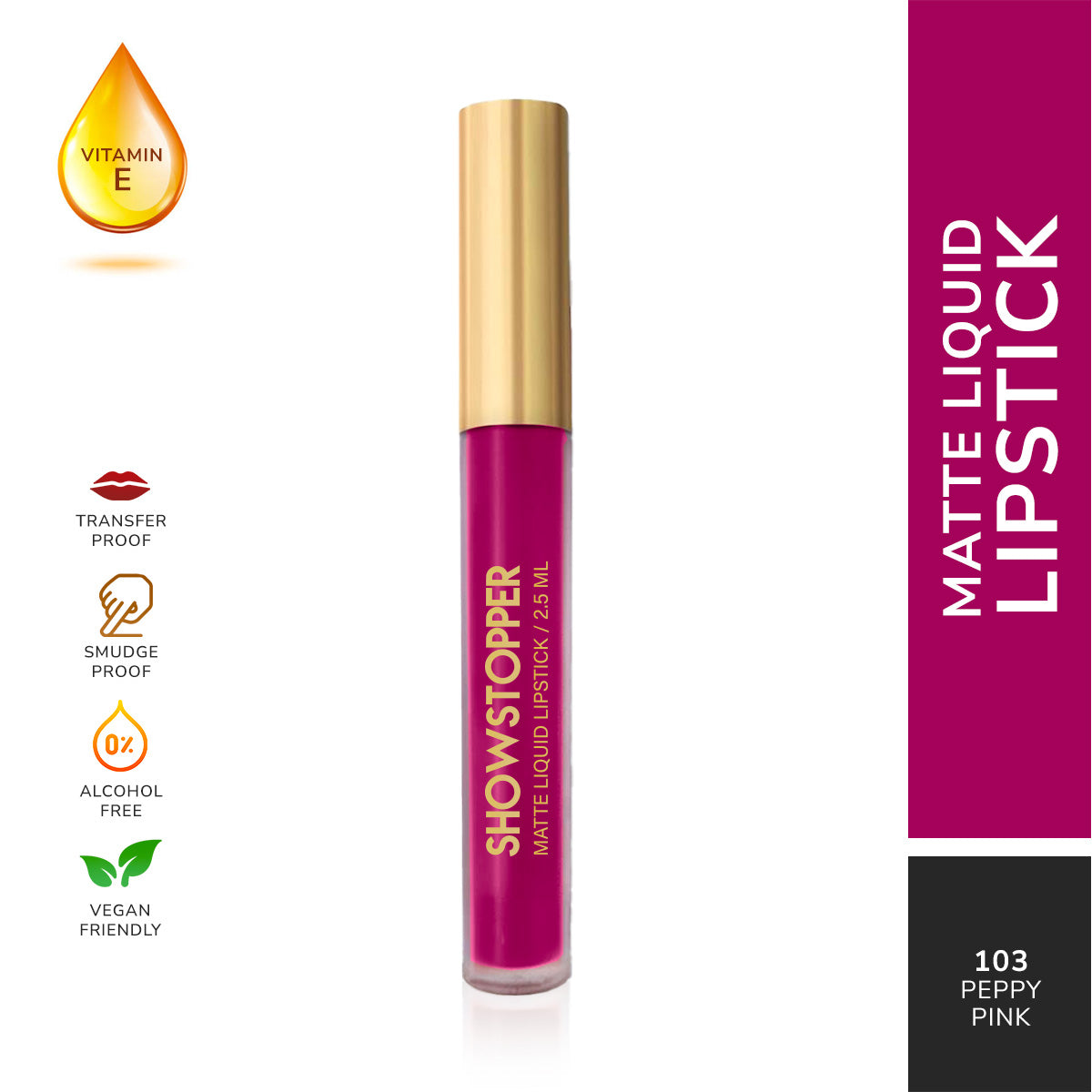 GET 5 SHOWSTOPPER LIQUID LIPSTICK PARTY WEAR SHADES