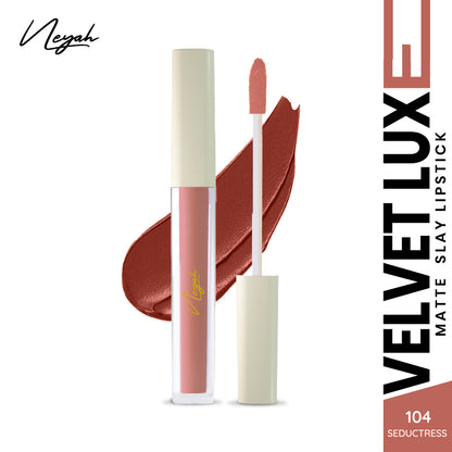Velvet Luxe Matte Slay Non-Transfer Lipstick – Enriched with Moringa Oil & Vitamin E