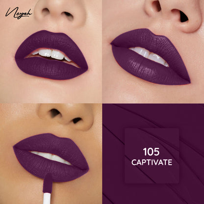 Velvet Luxe Matte Slay Non-Transfer Lipstick – Enriched with Moringa Oil & Vitamin E