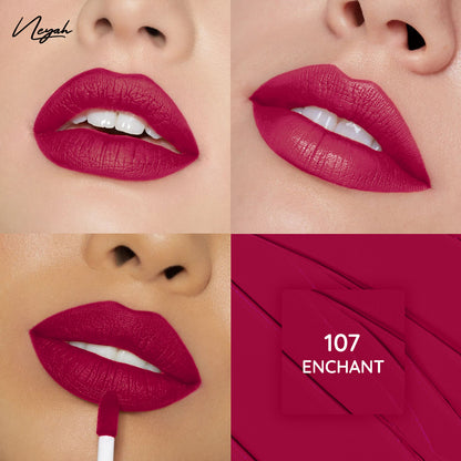 Velvet Luxe Matte Slay Non-Transfer Lipstick – Enriched with Moringa Oil & Vitamin E