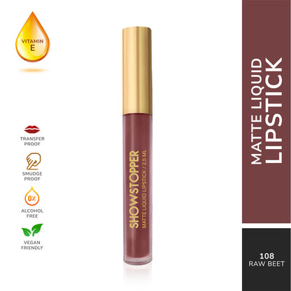 GET 5 SHOWSTOPPER LIQUID LIPSTICK PARTY WEAR SHADES