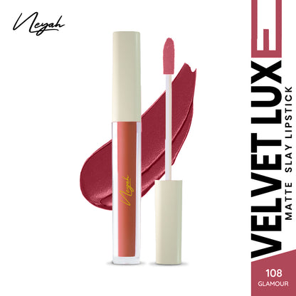 Velvet Luxe Matte Slay Non-Transfer Lipstick – Enriched with Moringa Oil & Vitamin E
