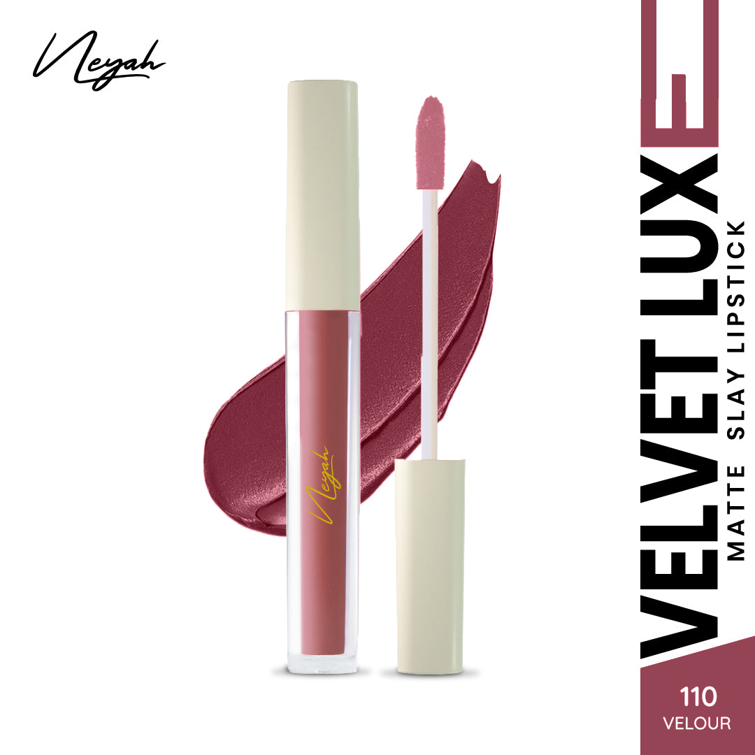 Velvet Luxe Matte Slay Non-Transfer Lipstick – Enriched with Moringa Oil & Vitamin E