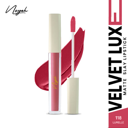 Velvet Luxe Matte Slay Non-Transfer Lipstick – Enriched with Moringa Oil & Vitamin E