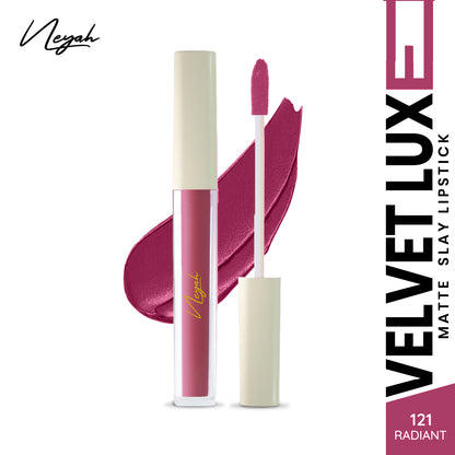 Velvet Luxe Matte Slay Non-Transfer Lipstick – Enriched with Moringa Oil & Vitamin E