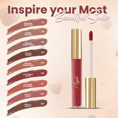 LUXE MATTE LONG STAY MOUSSE LIPSTICK (PALETTE OF 9 – 2 VARIANTS BROWNS & NUDES)