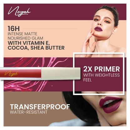 Velvet Luxe Matte Slay Non-Transfer Lipstick – Enriched with Moringa Oil & Vitamin E