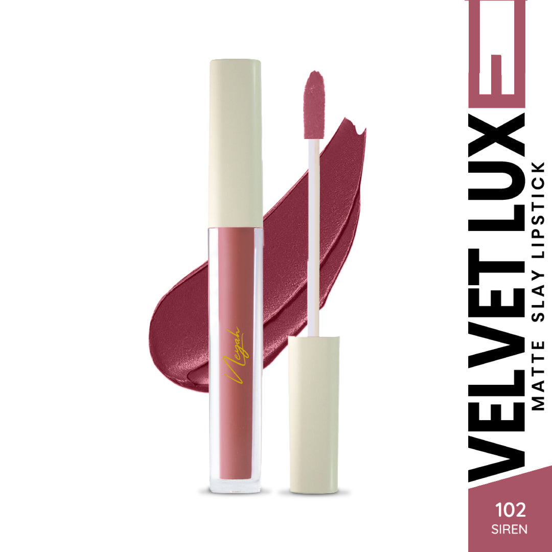 Velvet Luxe Matte Slay Non-Transfer Lipstick – Enriched with Moringa Oil & Vitamin E