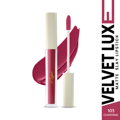 Velvet Luxe Matte Slay Non-Transfer Lipstick – Enriched with Moringa Oil & Vitamin E