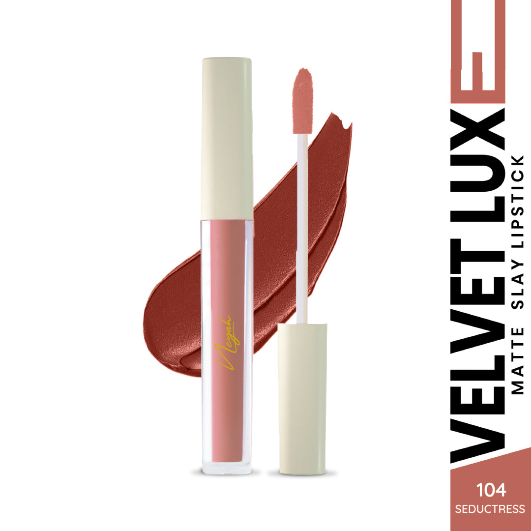Velvet Luxe Matte Slay Non-Transfer Lipstick – Enriched with Moringa Oil & Vitamin E