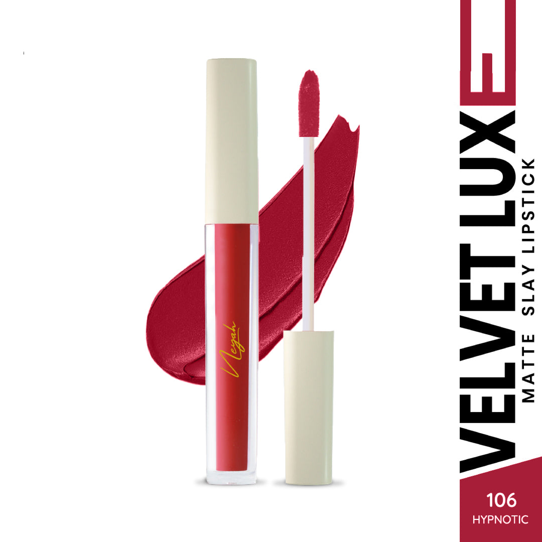 Velvet Luxe Matte Slay Non-Transfer Lipstick – Enriched with Moringa Oil & Vitamin E