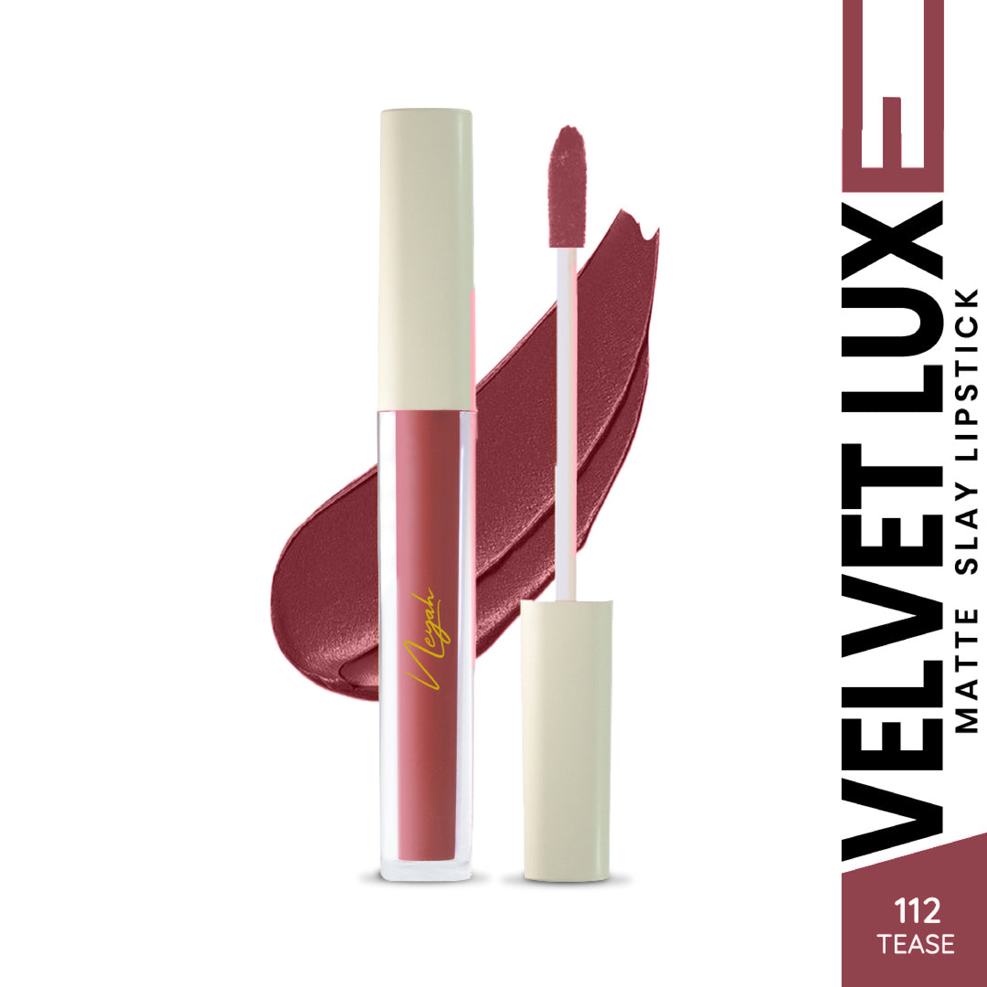 Velvet Luxe Matte Slay Non-Transfer Lipstick – Enriched with Moringa Oil & Vitamin E