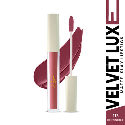 Velvet Luxe Matte Slay Non-Transfer Lipstick – Enriched with Moringa Oil & Vitamin E