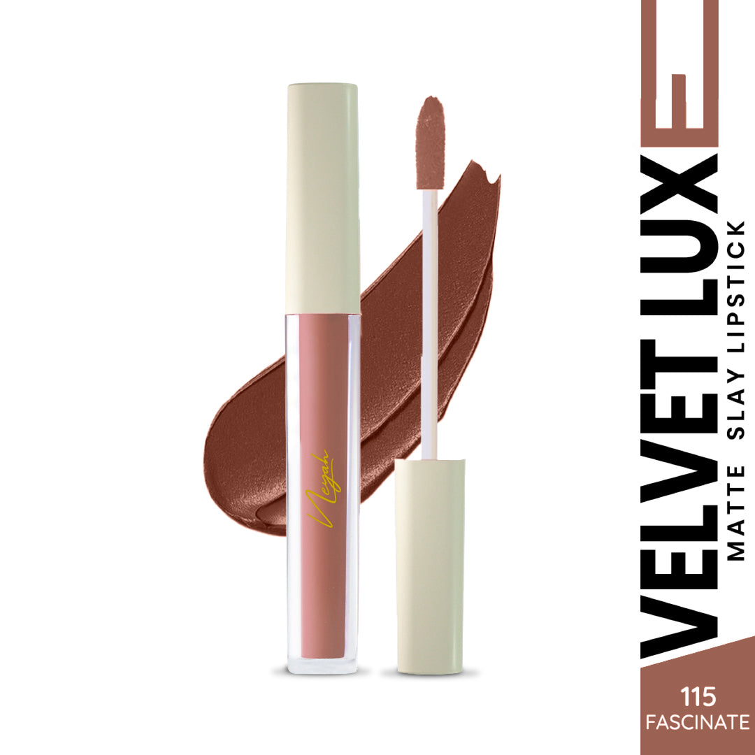 Velvet Luxe Matte Slay Non-Transfer Lipstick – Enriched with Moringa Oil & Vitamin E