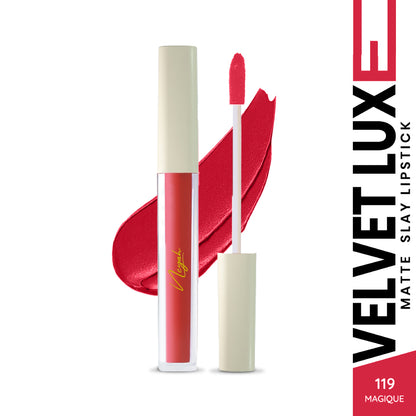 Velvet Luxe Matte Slay Non-Transfer Lipstick – Enriched with Moringa Oil & Vitamin E