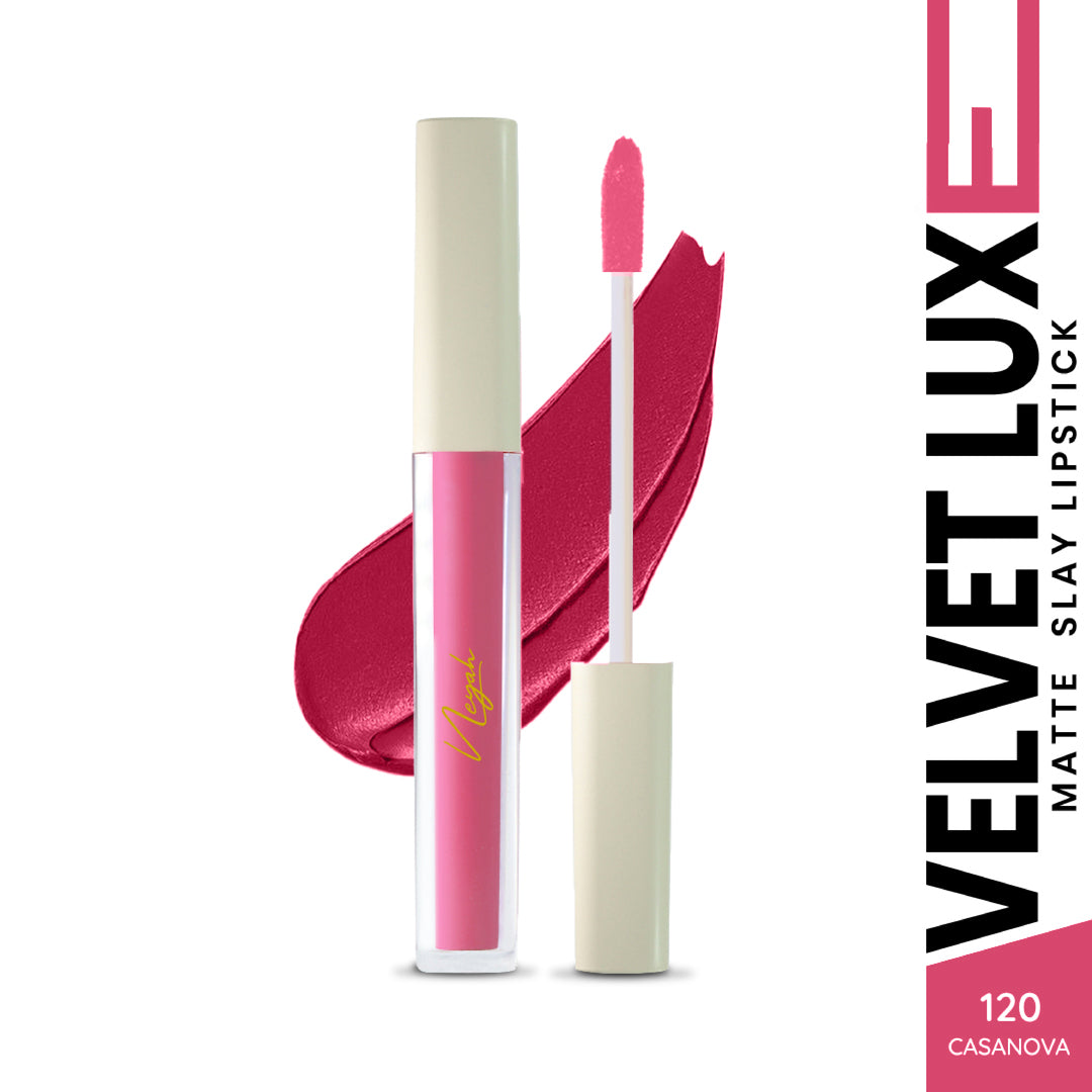 Velvet Luxe Matte Slay Non-Transfer Lipstick – Enriched with Moringa Oil & Vitamin E