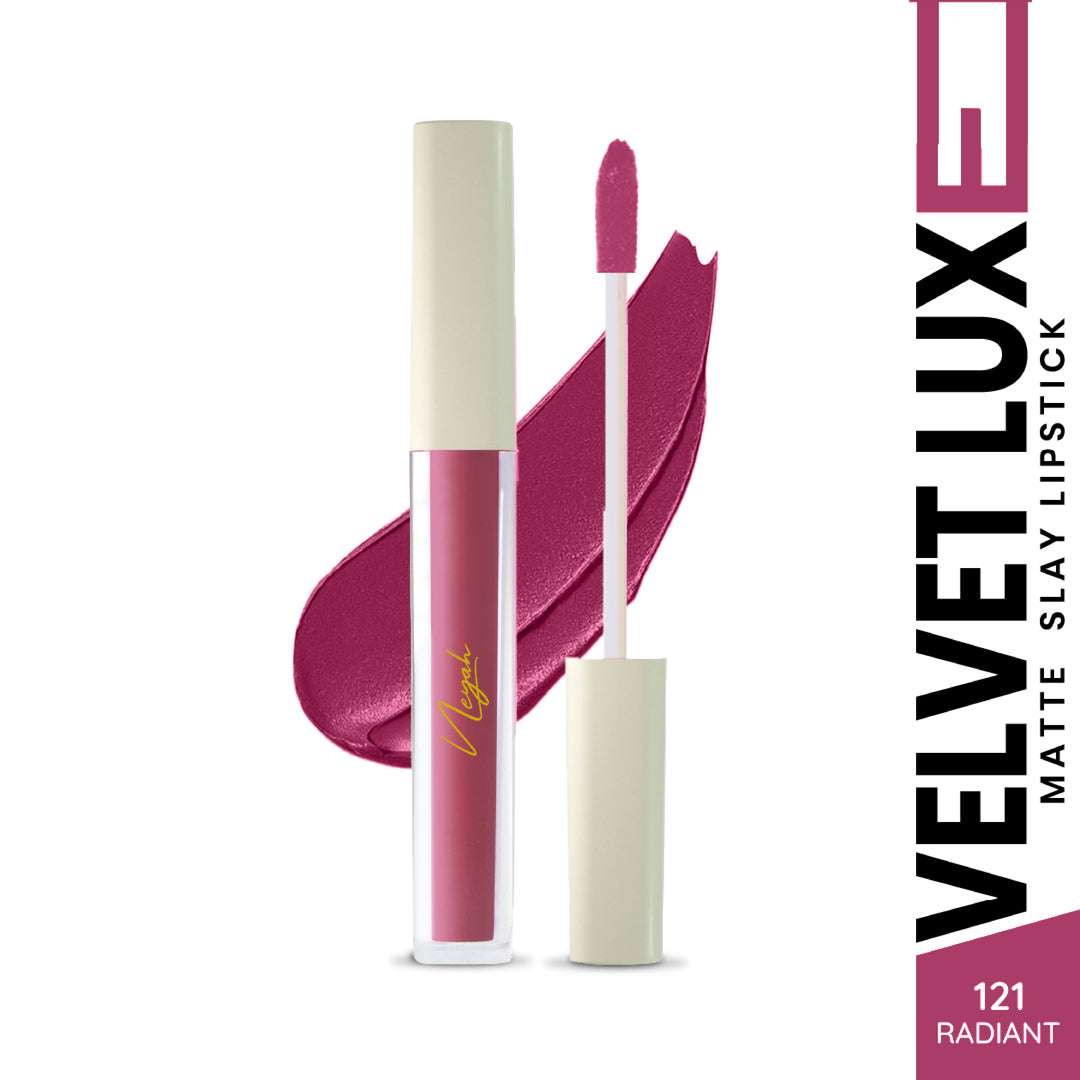 Velvet Luxe Matte Slay Non-Transfer Lipstick – Enriched with Moringa Oil & Vitamin E