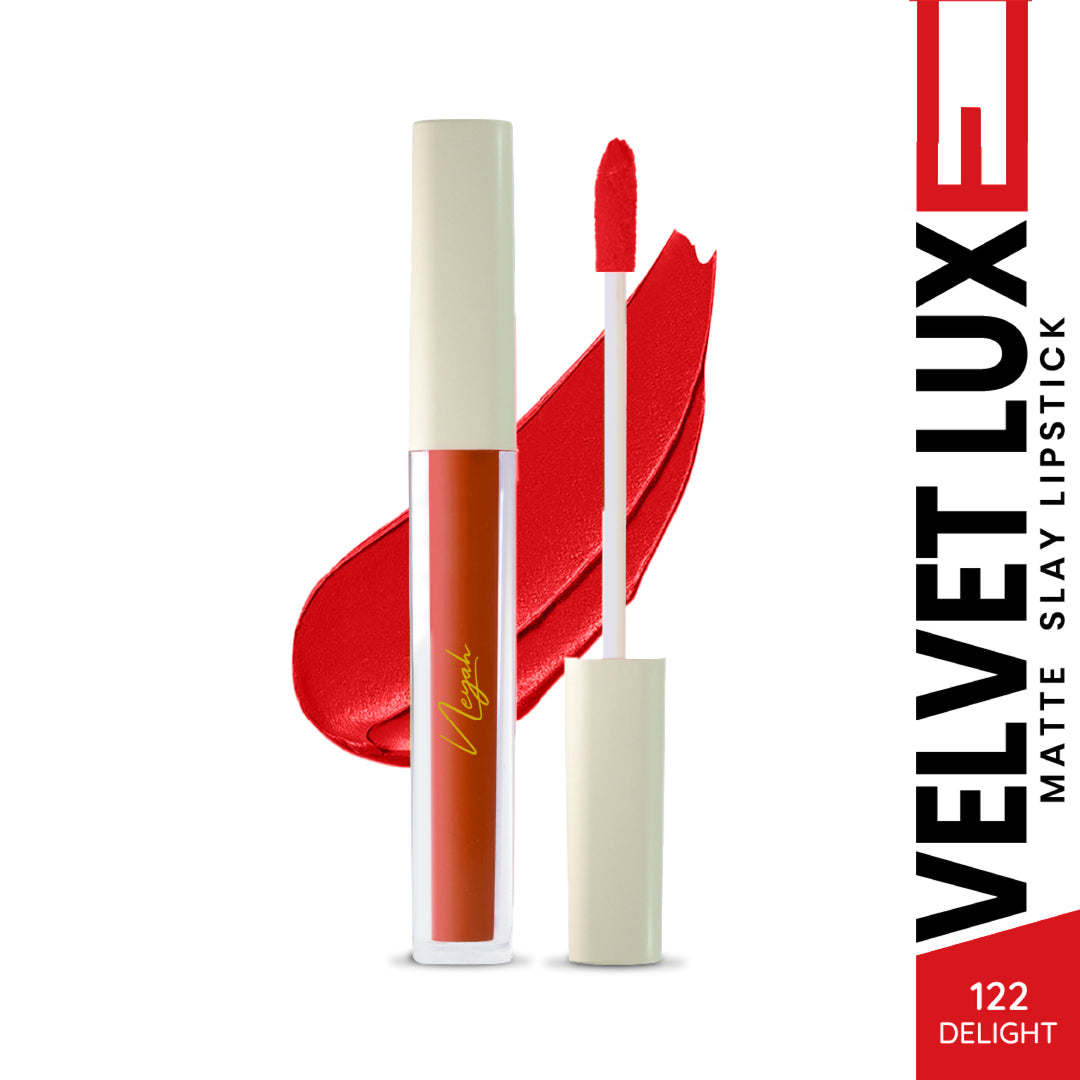 Velvet Luxe Matte Slay Non-Transfer Lipstick – Enriched with Moringa Oil & Vitamin E