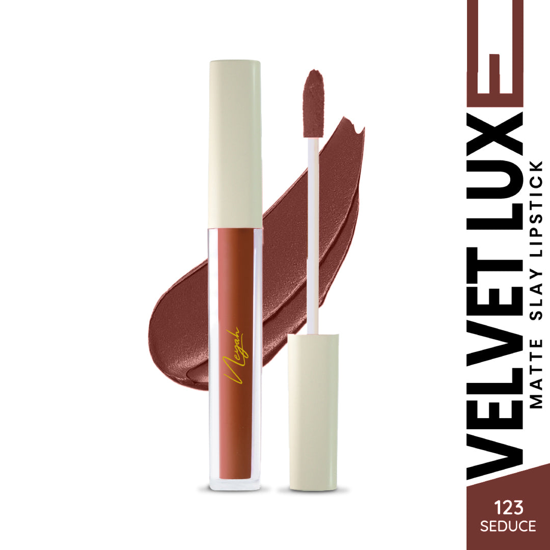 Velvet Luxe Matte Slay Non-Transfer Lipstick – Enriched with Moringa Oil & Vitamin E