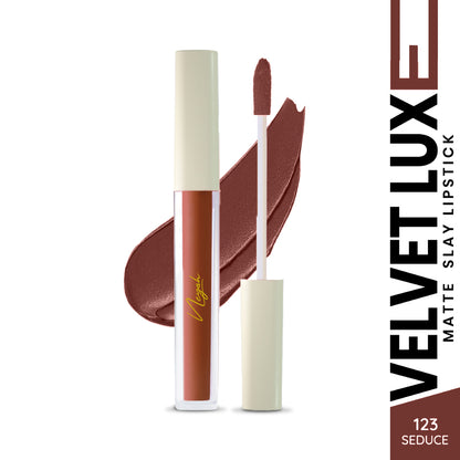 Velvet Luxe Matte Slay Non-Transfer Lipstick – Enriched with Moringa Oil & Vitamin E